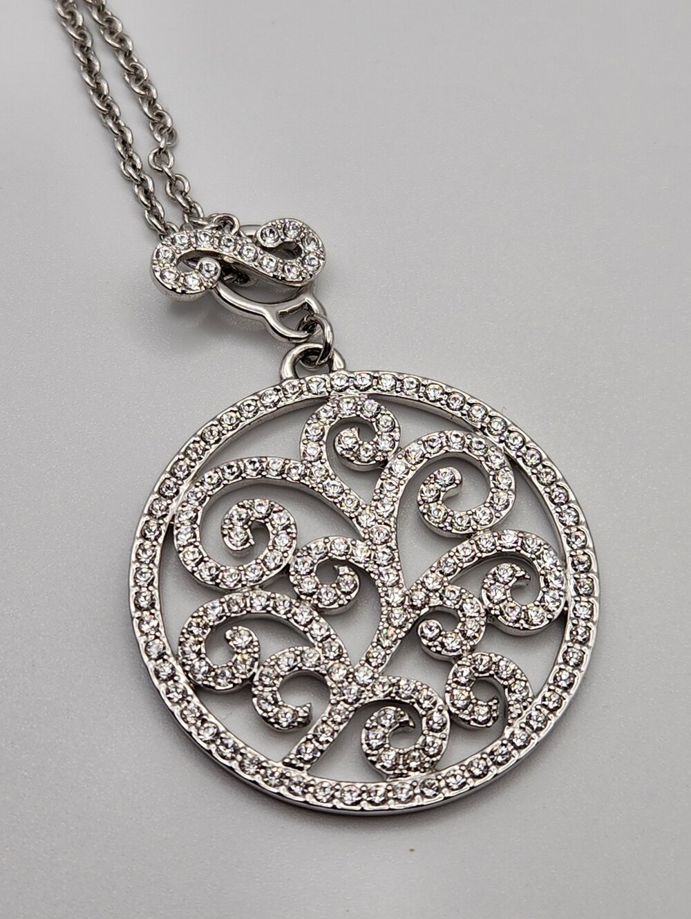 Touchstone Crystal Interlace Pendant Necklace